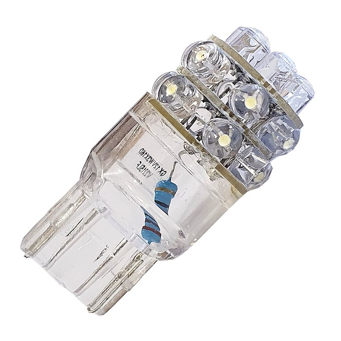 LED Bulb 12V White W3x16D 20mm CAPLESS Pk2 - BBL Batteries