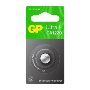 GP Lithium Button Cell CR1220 card of 1