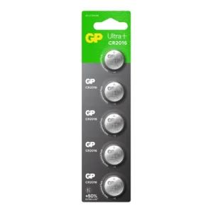 GP Lithium Button Cell CR2016 card of 5