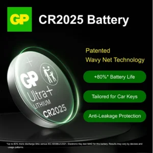 GP Lithium Button Cell CR2025 card of 1