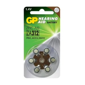GP Zinc Air Button Cell ZA312 Dial of 6
