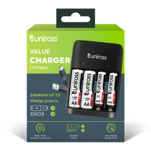 Value Charger + 2xAA + 2xAAA