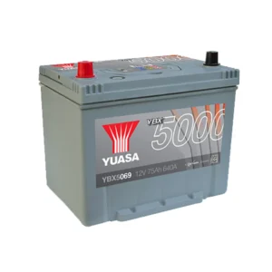 YBX5069 12V 75AH 650A YUASA SILVER HIGH PERFORMANC